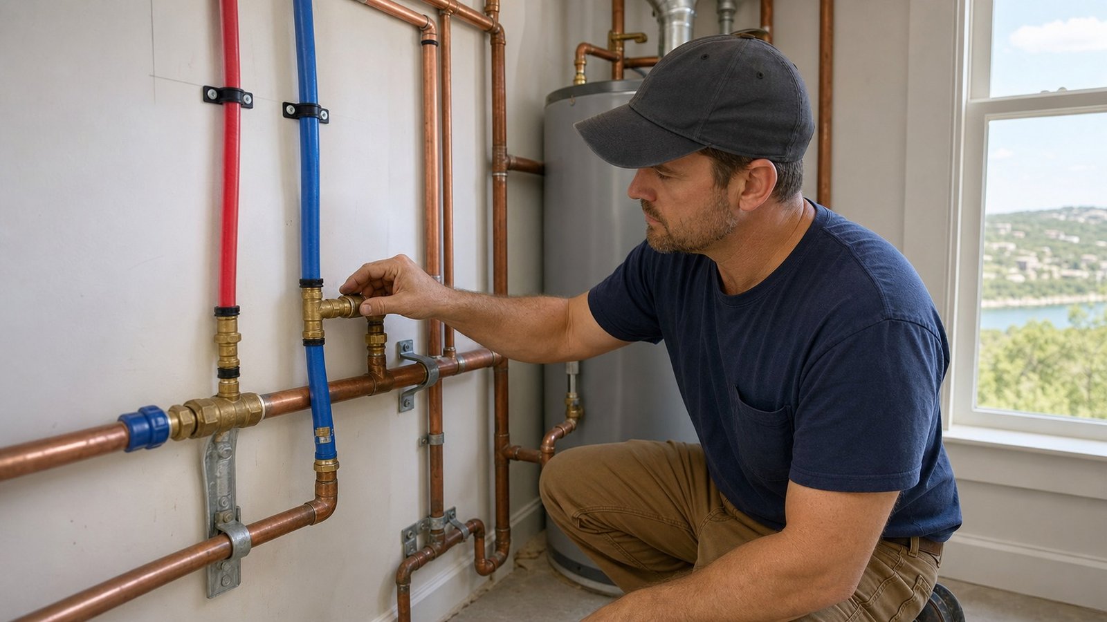 PEX vs copper pipe Texas in Lago Vista, TX